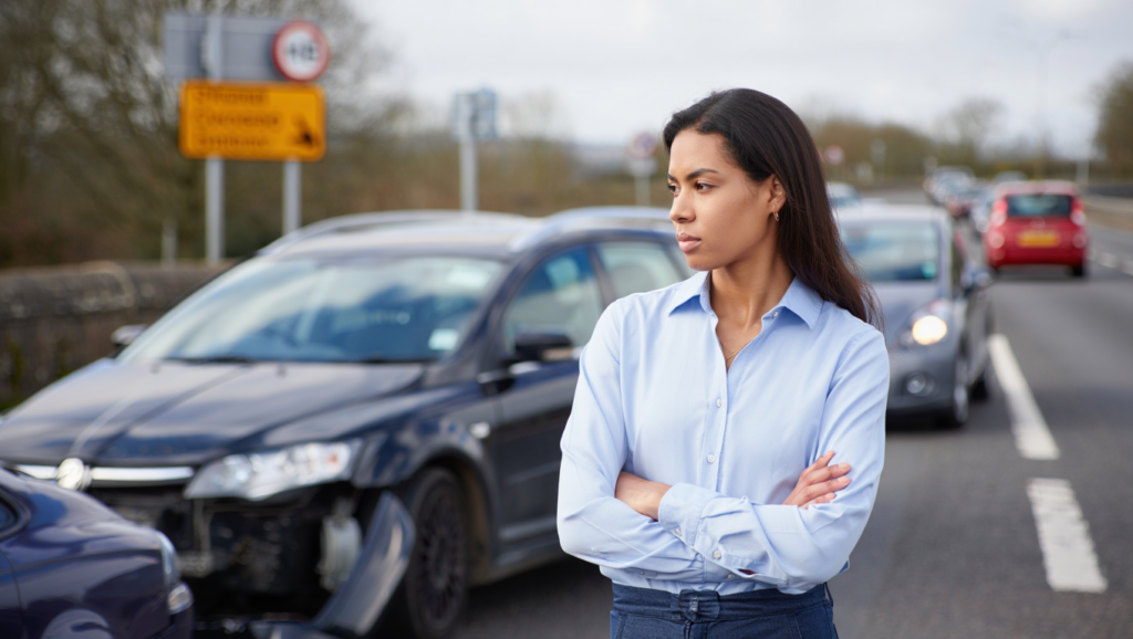 Driver unsure whether a car is safe to drive after an accident.